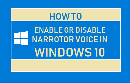 Включение или отключение голоса экранного диктора в Windows 10
