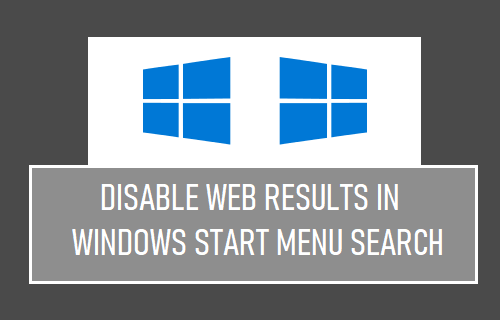 Отключить веб-результаты в меню «Пуск» Windows
