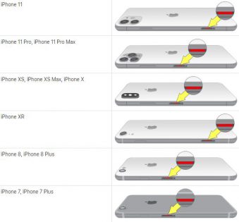 Поврежденный водой iPhone 