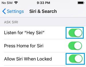 Разрешить Siri, когда iPhone заблокирован