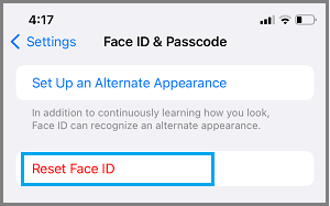 Сбросить Face ID на iPhone