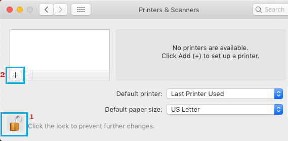 Добавить принтер к опции Mac