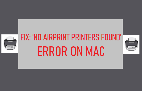 Ошибка «Принтеры AirPrint не найдены» на Mac