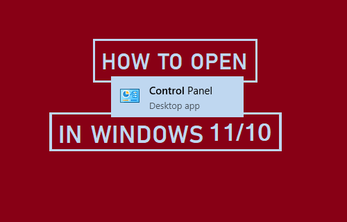 Откройте панель управления в Windows 11/10.