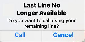 Сообщение «Последняя строка больше недоступна» на iPhone