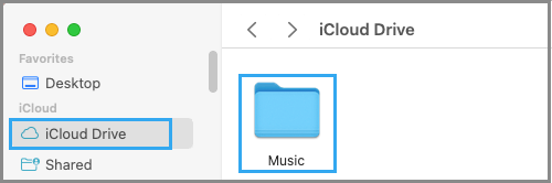 Музыкальная папка в iCloud Drive